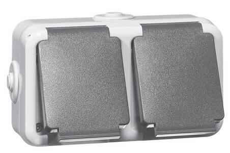Double sockets surface mounting IP 54
